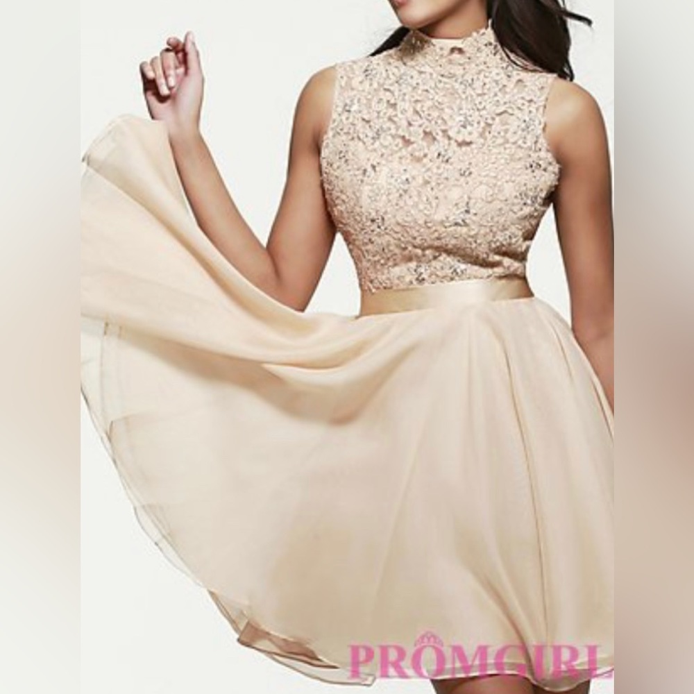 Sherri Hill Mini Homecoming Dress Nude 00